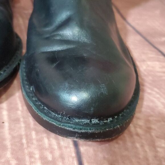 VINCE CAMUTO Black Leather Boots - Size 6 1/2 - Picture 5 of 11